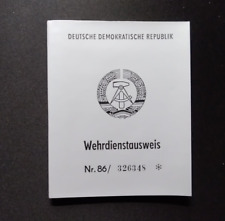 Nva wehrdienstausweis blanko gebraucht kaufen  Eberswalde-Umland