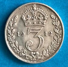 Silver 1912 threepenny for sale  KETTERING