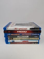 Lote de 7 filmes de terror Blu-ray Halloween, Leatherface, cemitério de animais de estimação..., usado comprar usado  Enviando para Brazil