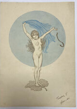 Fidus original graphic Templetanz nude 1894 XIX symbolism Dance na sprzedaż  PL