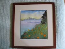 Framed signed woodblock for sale  San Anselmo