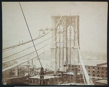 Fotografia antiga rara de albumina 1881 Brooklyn Bridge em construção Nova York, usado comprar usado  Enviando para Brazil