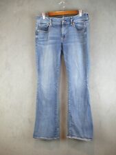 Jeans American Eagle Feminino Tamanho 12 Regular Azul Kick Boot Stretch Whisker comprar usado  Enviando para Brazil