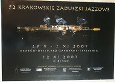 KRAKOWSKI FESTIWAL JAZZOWY - ZADUSZKI JAZZOWE 2007 Polish Jazz Poster WYPRZEDAŻ na sprzedaż  PL