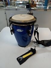 La batería portátil conga de percusión plus 10x7" ¡necesita cabeza nueva! AZUL CON CORREA, usado segunda mano  Embacar hacia Argentina