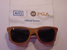 Gafas de sol únicas para hombre con marco de madera con tela para lentes AIG PGA socio oficial segunda mano  Embacar hacia Argentina