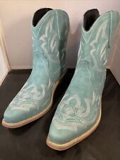 Used, Western Women’s Sky Blue Ankle Cowboy Boots Size 10(41)  New Boots for sale  Shipping to South Africa
