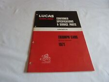 Lucas parts catalogue. for sale  ILKESTON