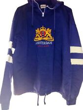 Vintage 90s Amsterdam tourist pullover hoodie by Kist Designs 1990s blue and... for sale  Shipping to South Africa
