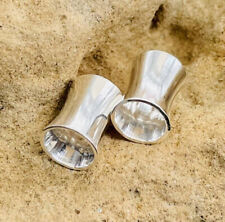 Pair of  925 Shiny Sterling silver Tunnels, Double Flare Size 8g (3mm) to All, used for sale  Shipping to South Africa