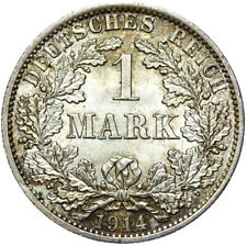 Używany, Rzesza Niemiecka - J. 17 - moneta - 1 marka 1914 A - srebro 900 - połysk stemplowy UNC na sprzedaż  PL