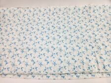 Usado, Tecido de algodão polido branco 4+yds listra Seersucker azul pequeno flores rosa comprar usado  Enviando para Brazil