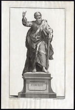 Antique Print-PAUL THE APOSTLE-STATUE-SAINT-SWORD-Pietro Bombelli-Monot-1785, käytetty myynnissä  Leverans till Finland