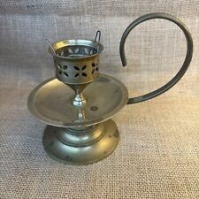 Used, Vintage Solid Brass Single Taper Candlestick Holder With Swirl Handle India for sale  Shipping to South Africa