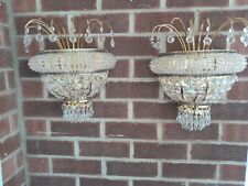 Pair crystal wall for sale  NOTTINGHAM