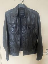allsaints mens leather jacket for sale  MANSFIELD
