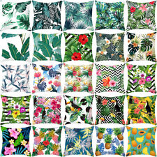 UK Tropical Leaves Floral Cushion Covers 45x45 cm Throw Pillow Cases Home for sale  Shipping to South Africa