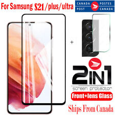 For Samsung Galaxy S21 FE Ultra S21+ Plus Cover Tempered Glass Screen Protector, used for sale  Canada