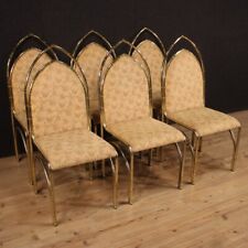 Seis sillas asientos de muebles sillones por diseño metal dorado sala de estar vintage 900 segunda mano  Embacar hacia Argentina