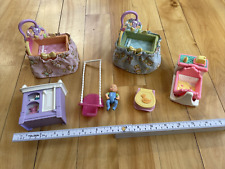 Fisher Price Loving Family Dollhouse Bassinet Boy Girl Baby Crib Bed Twins Lot for sale  Shipping to South Africa