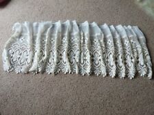 Cream Net Pelmet Curtain With Lace Trim 162cm Width X 40cm Drop for sale  Shipping to South Africa