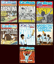 COPA MUNDIAL DE LA FIFA 1978 - COLECCIÓN COMPLETA de la revista GOLES - ¡7 revistas!¡! segunda mano  Argentina 