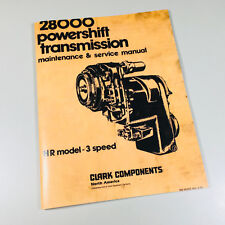 Manual de serviço de manutenção de transmissão Clark 28000 Powershift modelo HR-3 velocidades comprar usado  Enviando para Brazil