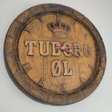 Vintage Tuborg Beer Advertising Clock - French Bar Bistro Retro Barrel (Working), used for sale  Shipping to South Africa