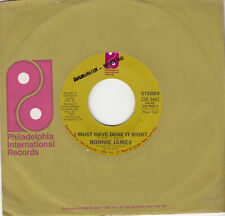 RONNIE JAMES *I MUST HAVE DONE IT RIGHT/ WONDER GIRL* 1979 US FUNK SOUL N MINT segunda mano  Embacar hacia Argentina