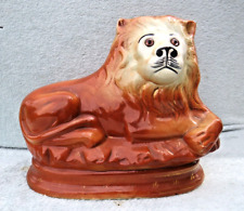 Antique staffordshire lion for sale  COVENTRY