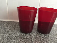 Red glass glasses for sale  PINNER