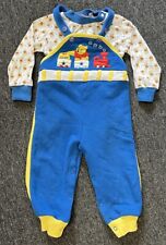Vintage Winnie The Pooh Baby Overalls With Shirt Train Disney, used for sale  Shipping to South Africa