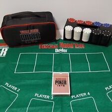 World Series Of Poker Set With Case Chips Cards And Felt Texas Hold Em Mat for sale  Shipping to South Africa