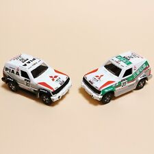 Lote de 2 DAKAR RALLY RACE CAR 1/61 Tomica MITSUBISHI PAJERO brinquedo fundido 1993, usado comprar usado  Enviando para Brazil