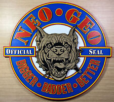 TAMANHO XXL - Logotipo pôster Neo Geo DOG TAG madeira personalizada na parede aes mvs cd cdz comprar usado  Enviando para Brazil