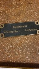 Eisenbahnerschild rauchkammer gebraucht kaufen  Schwenningen