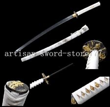 handmade Japanese Katana Samurai Sword Black Folded Steel Full Tang Sharp Blade for sale  Shipping to South Africa