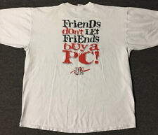 Vtg Mac Dont Let Friends Buy A PC Promo Shirt XL Apple Funny Internet Computer for sale  Shipping to South Africa