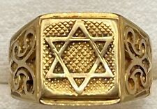 Star of David Gold Ring 700 Carat Yellow Gold, Worn, Good Condition, 22mm, 8 Grams, used for sale  Shipping to South Africa