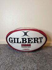 Gilbert Zenon Match Rugby Ball (Size 5) red/white PSI truflight Hydratec Trainer for sale  Shipping to South Africa
