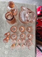 pink depression glass, used for sale  Shipping to South Africa
