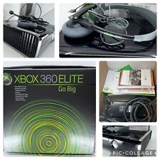 Konsola Microsoft Xbox 360 Elite 120GB - czarna w oryginalne pudełko, przewody, zestaw słuchawkowy na sprzedaż  Wysyłka do Poland