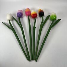 Tulipas de madeira, conjunto de 6 tulipas de primavera, decoração de mesa de flores de 13 pol., madeira feita à mão comprar usado  Enviando para Brazil
