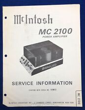 Original mcintosh mc2100 for sale  Shipping to Canada