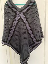 Crochet poncho grey for sale  COLCHESTER