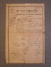 Certificat de bonne conduite, 54°RI de ligne 1834, Expédition de Morée, Paris. d'occasion  Angers-