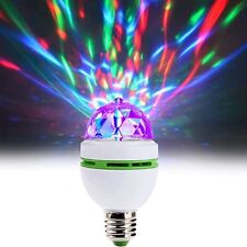 Bombilla LED, 3W E27 LED RGB bombilla giratoria de cristal segunda mano  Embacar hacia Argentina