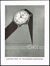 1950 Original Vintage Gunzinger Technos Relógio MCM Impressão Artística Anúncio comprar usado  Enviando para Brazil
