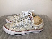 Tênis Feminino Pérola Deslumbrado Casamento Formatura 6.5 Branco Converse All Star, usado comprar usado  Enviando para Brazil