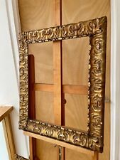 Large Antique Gilt Oak Leaf Pattern Picture Frame Original Hook Eyes for sale  Shipping to South Africa